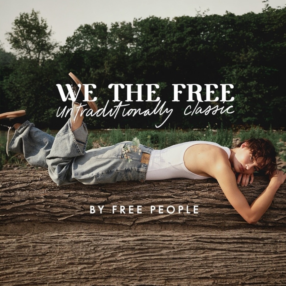 Like New [We The Free ✵ People] Navy Blue Off Shoulder Smocked Crop Top | Small - Picture 7 of 15